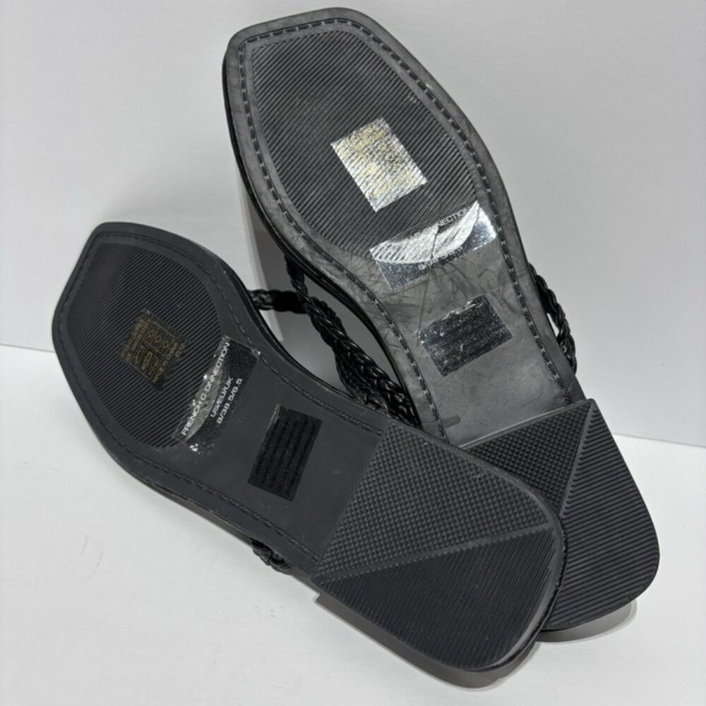 French Connection Women’s Louvre Black Flip Flop Sandals, Size 8 M - Picture 5 of 5